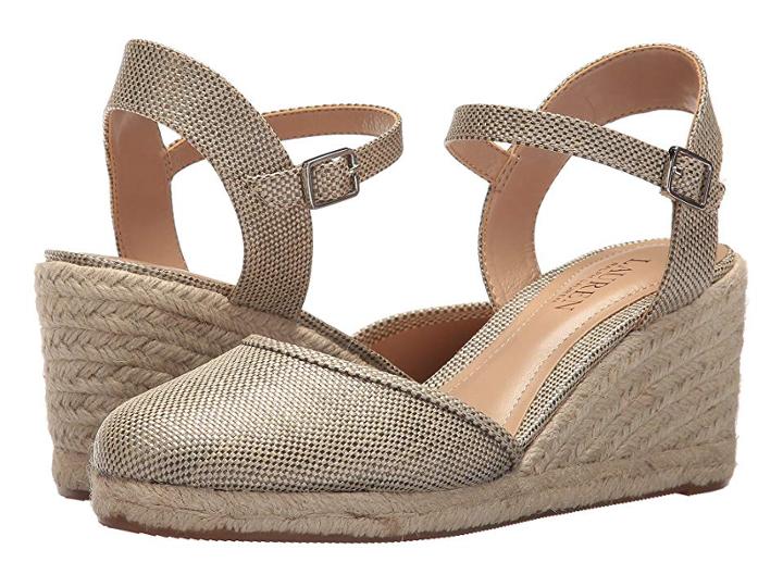 Lauren Ralph Lauren Hayleigh Ii (platino Coated Metallic Straw) Women's Shoes