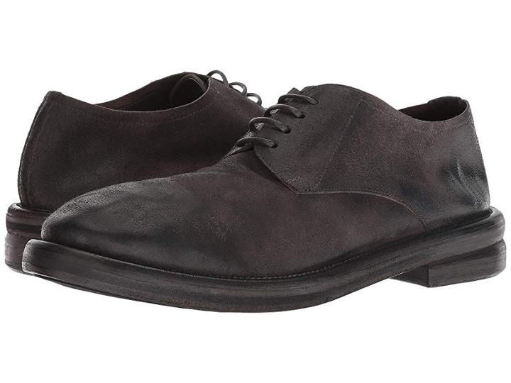 Marsell Bombolone Distressed Oxford (dark Gray) Men's Lace Up Casual Shoes
