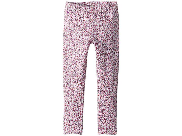 Polo Ralph Lauren Kids Floral Jersey Leggings (little Kids) (white/purple Multi) Girl's Casual Pants