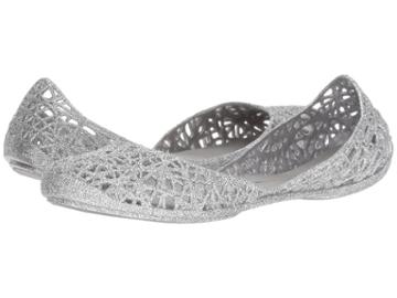 Melissa Shoes Melissa Campana Zig Zag (light Silver Glitter) Women's Flat Shoes