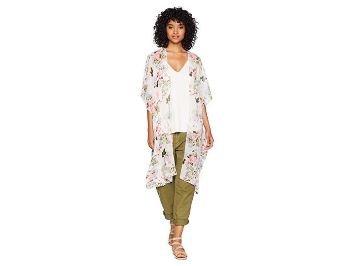 Steve Madden Garden Floral Print Kimono (multi) Women's Clothing