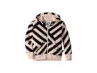 Nununu Striped Zip Hoodie (toddler/little Kids) (powder Pink) Girl's Sweatshirt