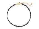 Vanessa Mooney Cord Lace Patterned Choker Necklace (black) Necklace
