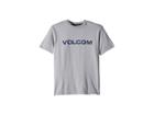 Volcom Kids Crisp Euro Short Sleeve Tee (big Kids) (heather Grey) Boy's T Shirt