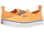 Vans Kids Authentic Elastic Lace (little Kid/big Kid) ((check Lace) Orange Pop/true White) Boys Shoes