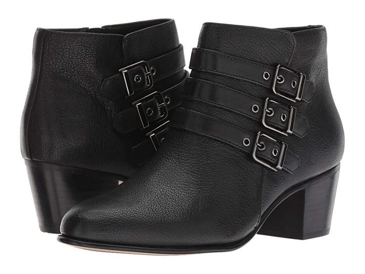 Clarks Maypearl Rayna (black Tumbled Leather) Women's  Shoes