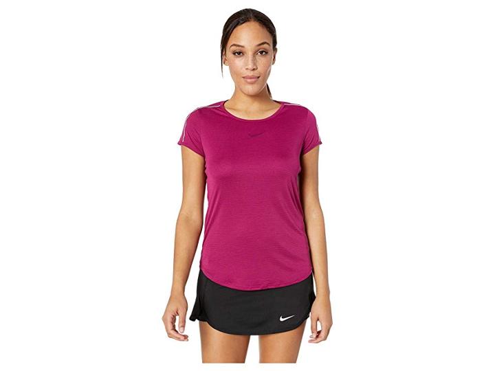 Nike Court Dry Top (true Berry/white/white/true Berry) Women's Clothing
