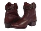 Frye Diana Cut Stud Short (bordeaux Smooth Vintage Leather) Cowboy Boots