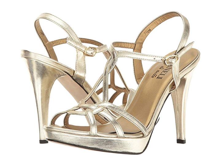 Vaneli Qamar (platino Metallic Nappa/gold Buckle) High Heels