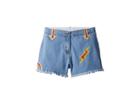 Stella Mccartney Kids Marlin Cut Off Denim Shorts W/ Patches (toddler/little Kids/big Kids) (blue) Girl's Shorts