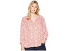 Nydj Plus Size Plus Size Pintuck Blouse (pismo Paisley Blaze) Women's Blouse