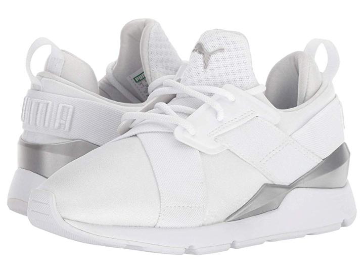 Puma Kids Muse (little Kid) (puma White/puma White) Girl's Shoes