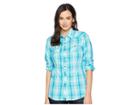 Ariat Real Stunning Snap Shirt (perfect Turquoise) Women's Long Sleeve Button Up