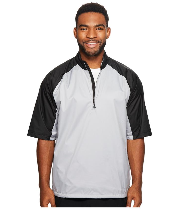 Adidas Golf Climastorm Provisional Ii Short Sleeve Rain Jacket (mid Grey/black) Men's Coat