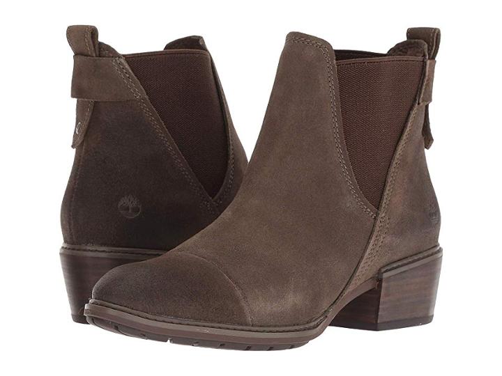 Timberland Sutherlin Bay Double Gore Chelsea (olive Suede) Women's Pull-on Boots