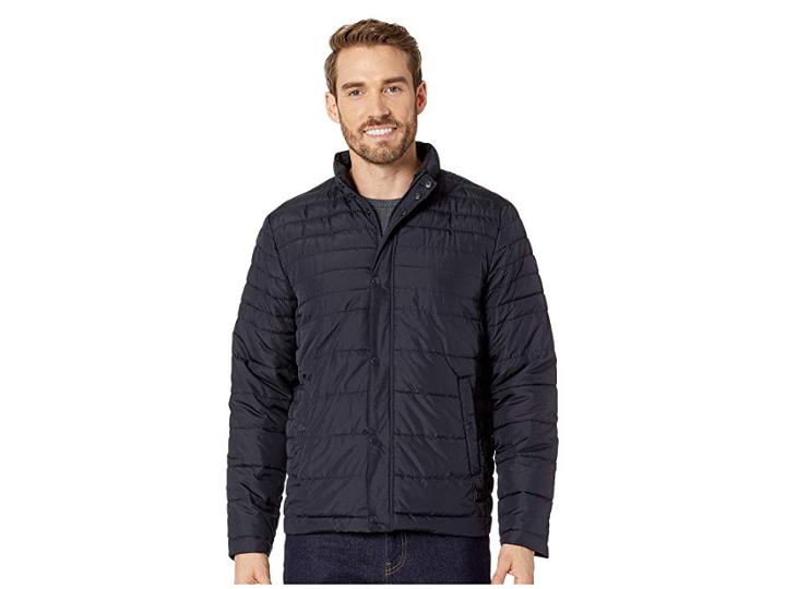 Kenneth Cole New York Horizontal Basic Puffer Jacket (navy) Men's Coat