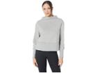 Nike Studio Mock Neck Versa Pullover (dark Grey Heather/black) Women's Clothing