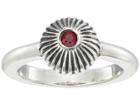 King Baby Studio Ribbed Sphere Ring W/ Ruby (silver/ruby) Ring