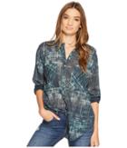 Free People Shore Vibes Button Down Top (black) Women's Clothing