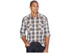 Pendleton Long Sleeve Frontier (blue/ivory/taupe) Men's Clothing