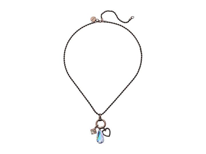 Alex And Ani Love 20 Adjustable Trio Necklace (rafaelian Rose Gold) Necklace
