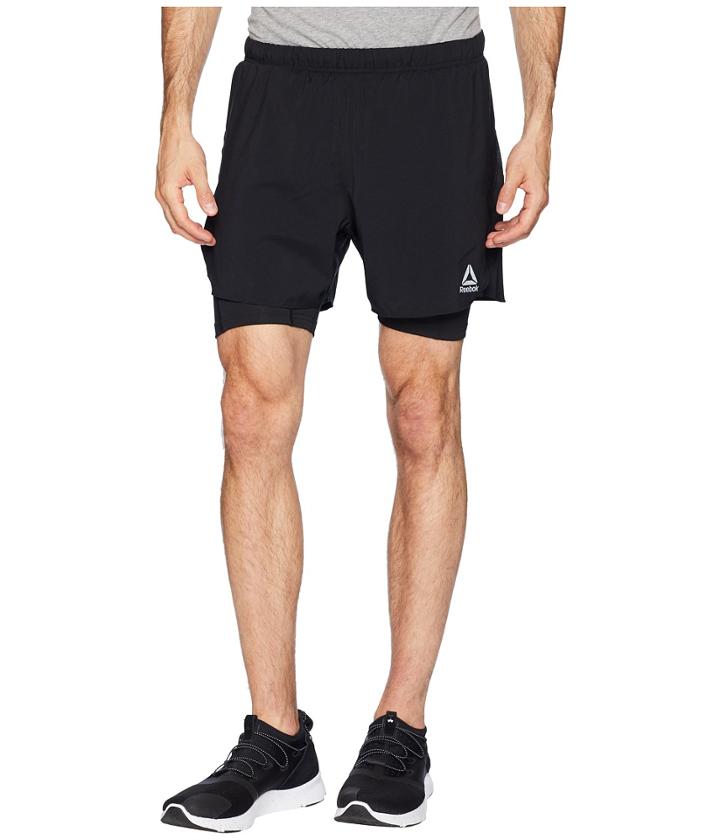 Reebok Running 2-in-1 Shorts (black 2) Men's Shorts
