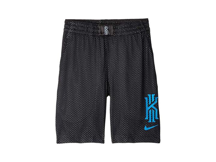 Nike Kids Kyrie Irving Graphic Basketball Shorts (little Kids/big Kids) (black/white/blue Hero/blue Hero) Boy's Shorts