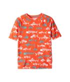 Hatley Kids Fish Bones Short Sleeve Rashguard (toddler/little Kids/big Kids) (orange) Boy's Swimwear