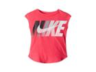 Nike Kids Block Chest Print Tee (toddler) (rush Pink) Girl's T Shirt