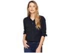 Dylan By True Grit Luxe Laundered Tencel Classic Two-pocket Shirt (vintage Black) Women's Clothing