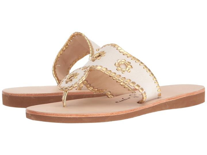 Jack Rogers Boating Jacks (ecru/gold) Women's Sandals