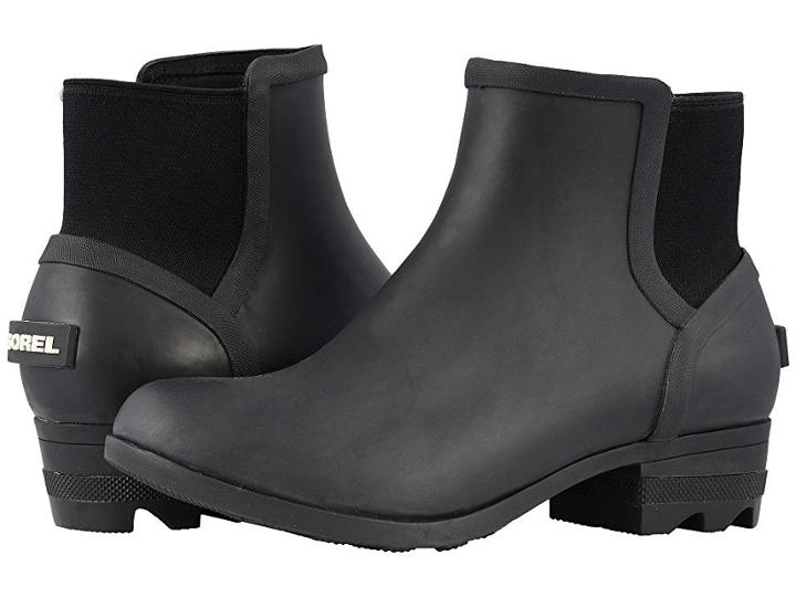 Sorel Janeytm Chelsea (black/sea Salt) Women's Rain Boots