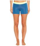 Nike Pro 3 Cool Compression Training Short (industrial Blue/ghost Green/white) Women's Shorts