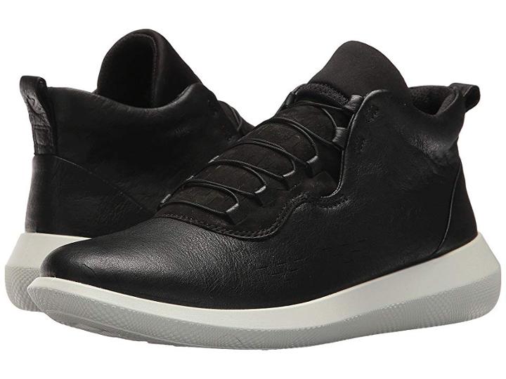 Ecco Scinapse High Top (black/black Yak Leather/yak Nubuck) Women's Lace Up Casual Shoes