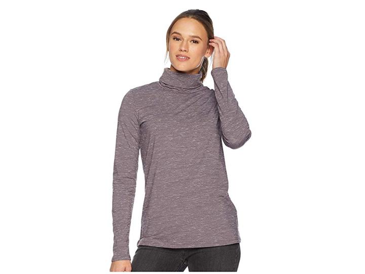 Exofficio Wanderluxtm Marl Turtleneck (eggplant Heather) Women's Clothing