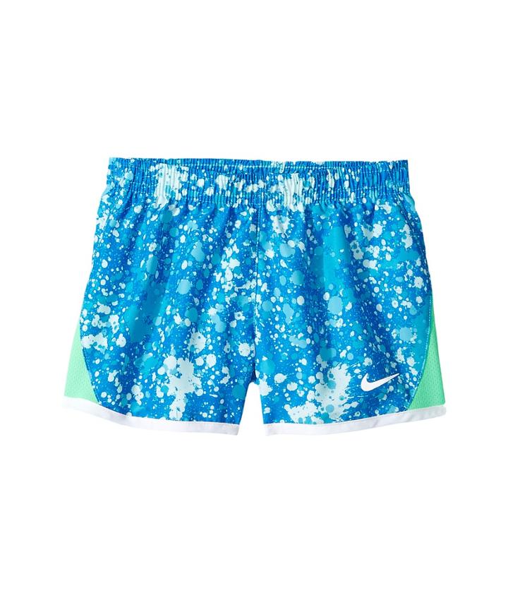 Nike Kids Dry 10k All Over Print Short (little Kids) (vivid Sky) Girl's Shorts