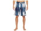 U.s. Polo Assn. Block Plaid Shorts (classic Navy) Men's Swimwear