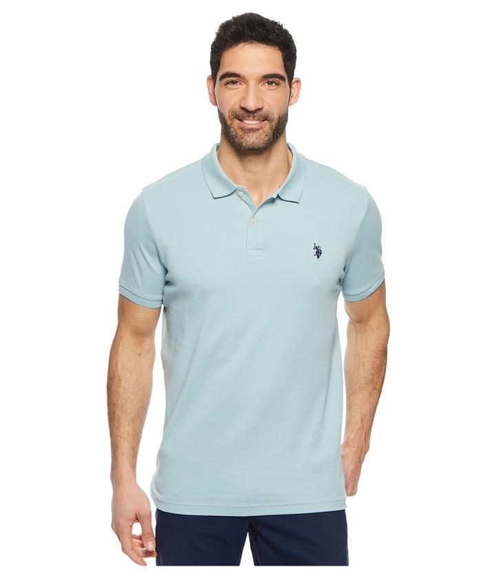 U.s. Polo Assn. Solid Interlock Polo (blue Ridge) Men's Short Sleeve Knit