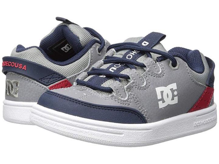 Dc Kids Syntax (little Kid/big Kid) (grey/red/white) Boys Shoes