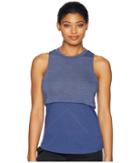 Adidas Yola Cut Out Tank Top (noble Indigo) Women's Sleeveless