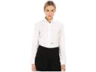 Dsquared2 Classic One Button Shirt (white) Women's Long Sleeve Button Up