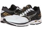 Mizuno Wave Rider 20 (white/black/gold) Men's Running Shoes