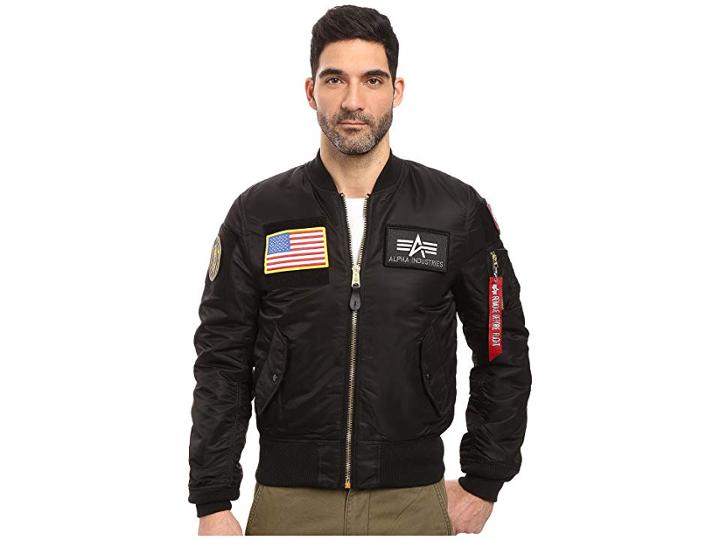 Alpha Industries Ma-1 Flex Slim Flight Jacket (black) Men's Coat