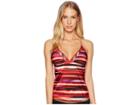 Kenneth Cole Chasing Daylight Halter Tankini (sunset) Women's Swimwear