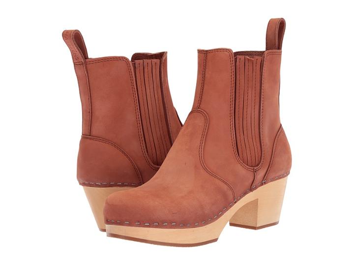 Swedish Hasbeens Chelsea High (cognac Nubuck) Women's Shoes