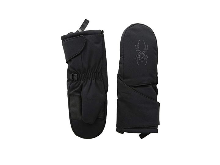 Spyder Kids Mini Cubby Ski Mitten (toddler) (black/polar) Ski Gloves