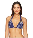 Red Carter Amazon Jungle Reversible Triangle Top (navy) Women's Swimwear