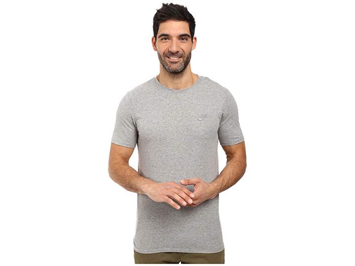 Nike Core Embroidered Futura Tee (dark Grey Heather/cool Grey) Men's Clothing