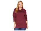 Columbia Plus Size Weekend Wanderertm Pullover (rich Wine) Women's Long Sleeve Pullover