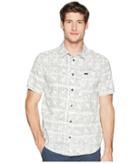Rvca Flower Block Short Sleeve (white) Men's Clothing